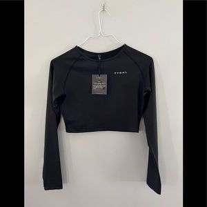 Tydal Wear Womens long sleeve workout crop top